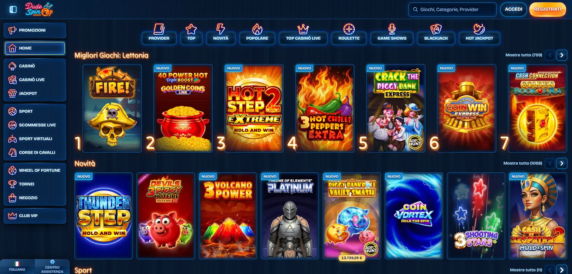Dudespin Casino giochi &mdash; slot machine e videoslot online